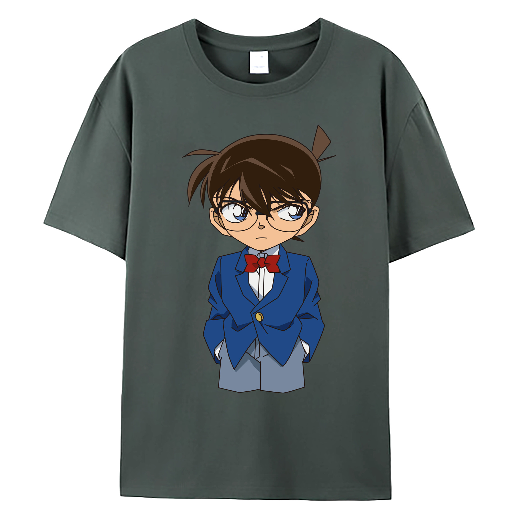 （画像用） 名探偵コナン 江戸川 コナン Detective Conan Conan Edogawa 綿100％ メンズ半袖Tシャツ｜肌触りやわらか＆通気性